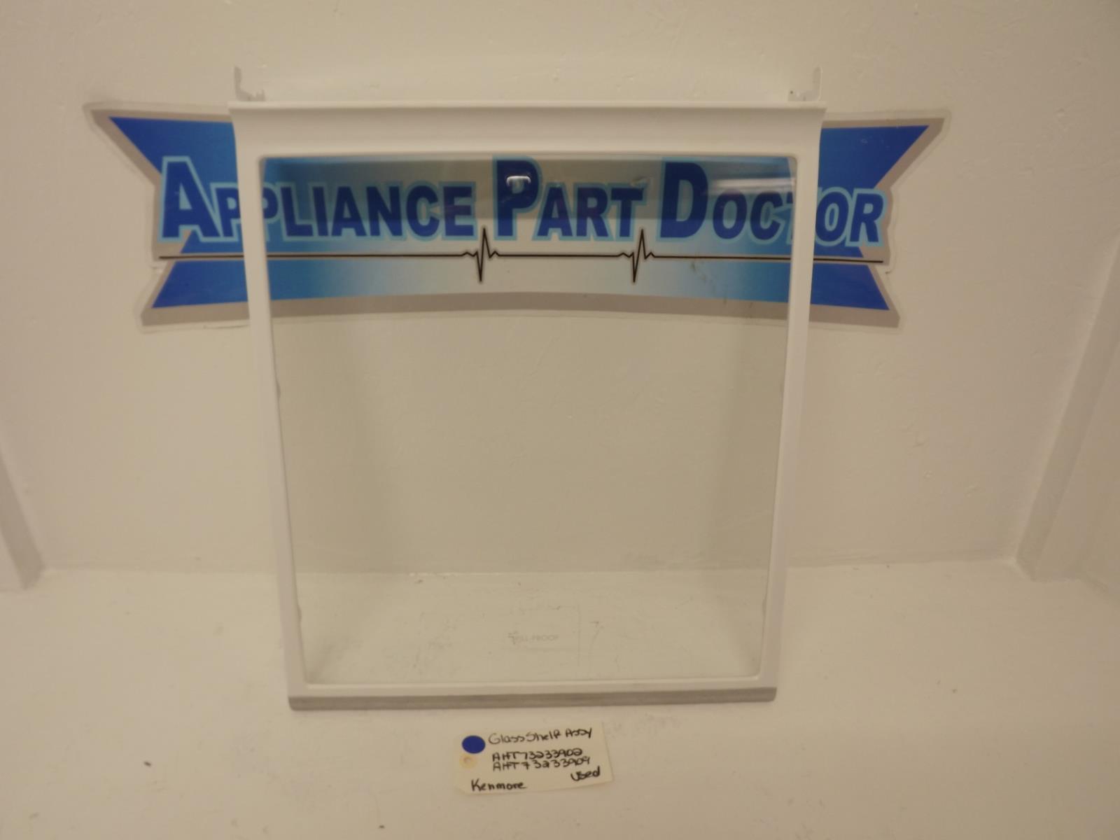 Kenmore Refrigerator AHT73233902 AHT73233909 Glass Shelf Assy Used Kenmore Refrigerator AHT73233902 AHT73233909 Glass Shelf Assy Used